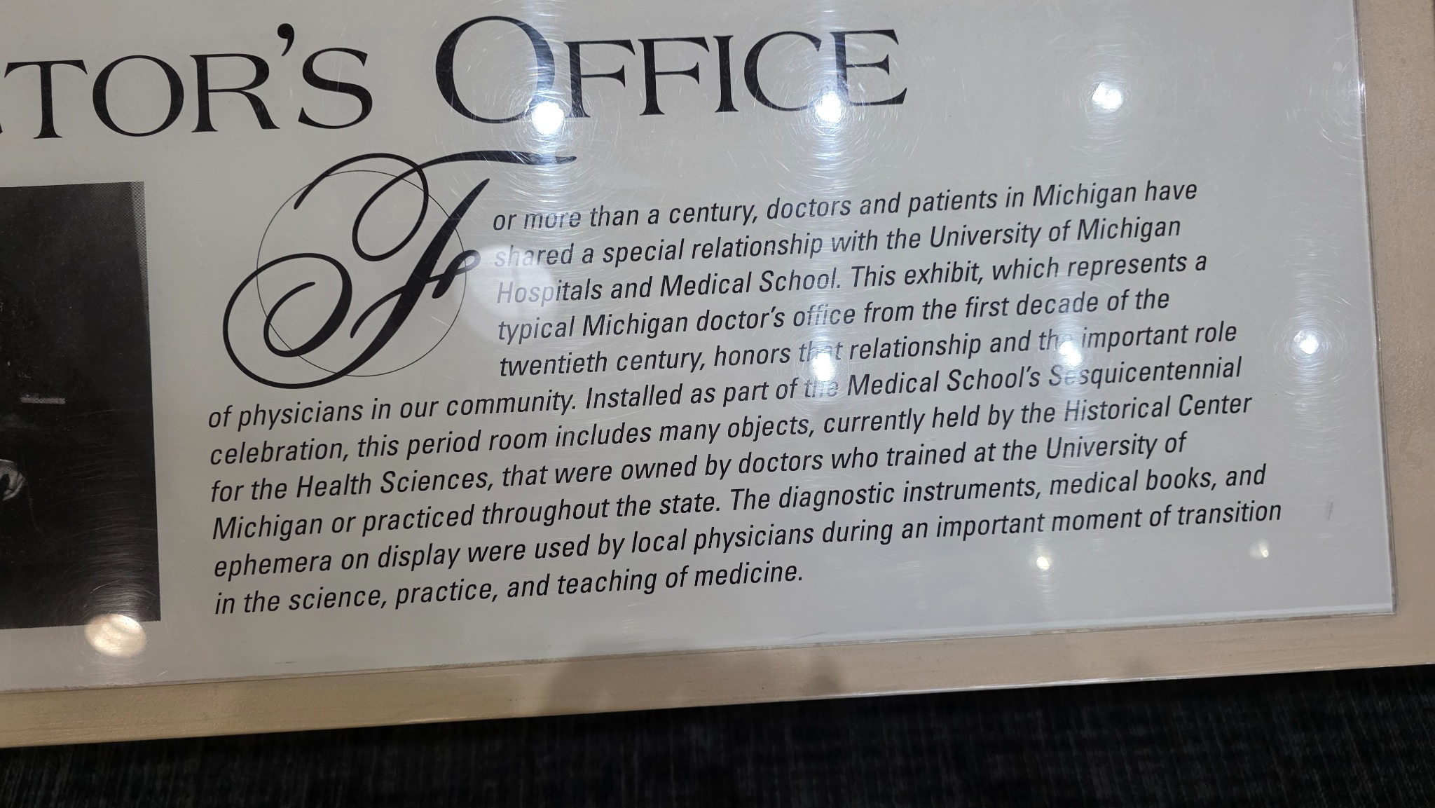 The doctor’s office — exhibit introduction
