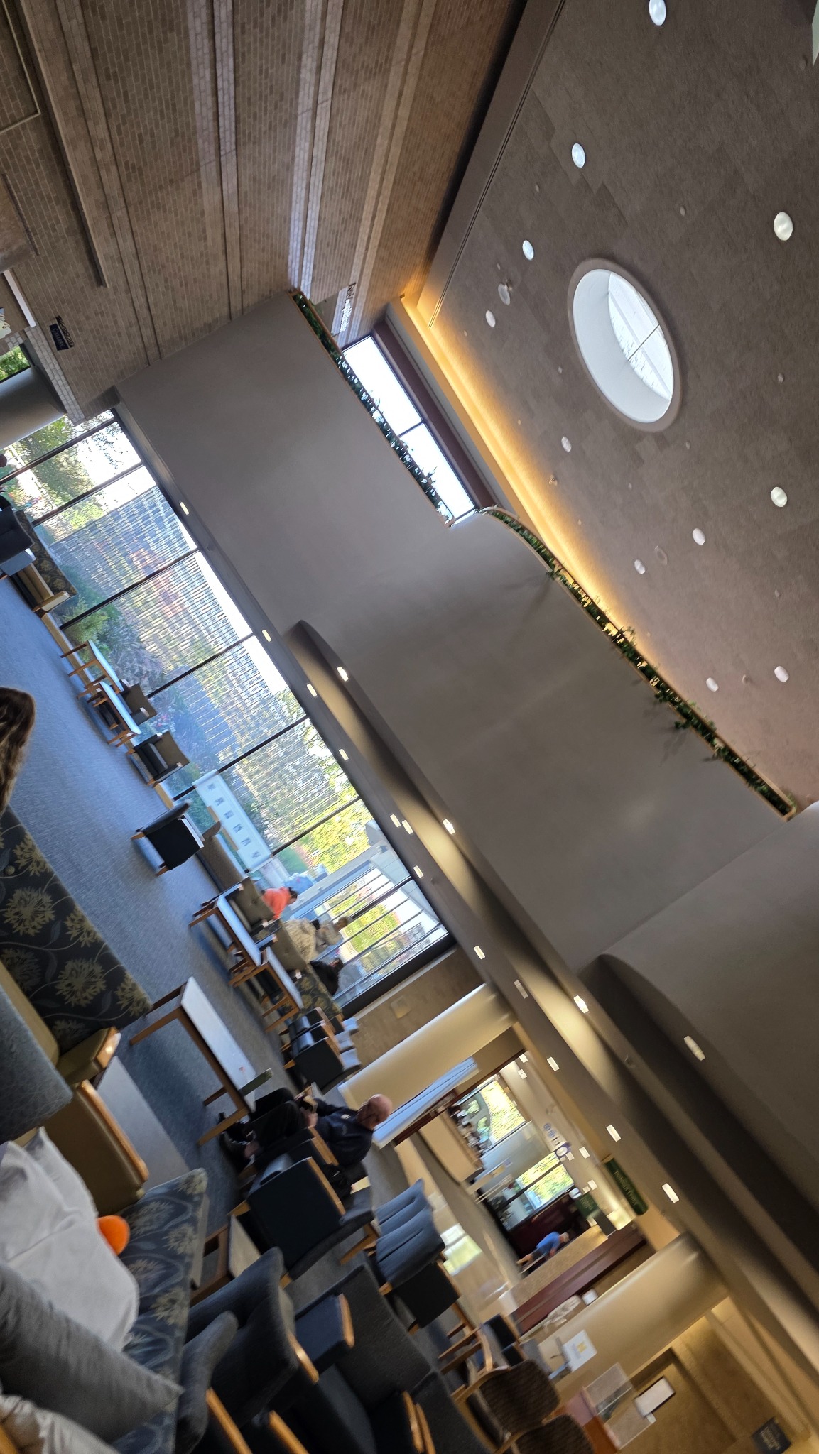 Light and space in the hospital lobby.