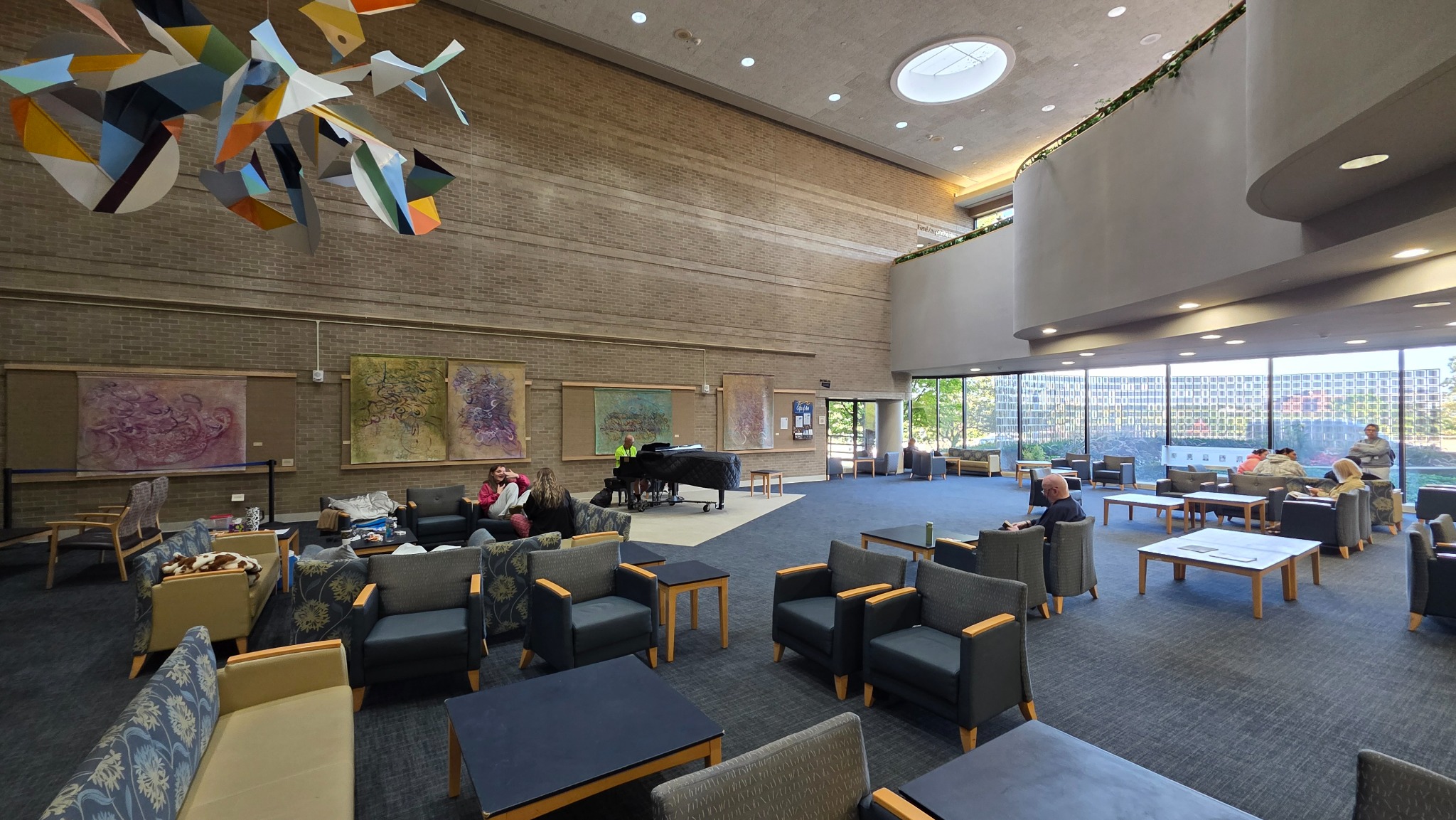 A wider view of the main lobby
